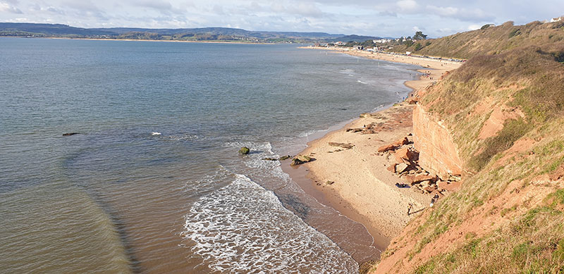 Beautiful views across the beach at Exmouth Bay - Farrell Family Adventures