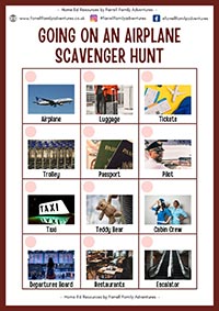 Going on an Airplane Scavenger Hunt - Free Home Education Resources